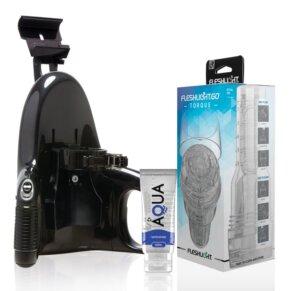 Fleshlight Go Masturbador Torque Ice + Universal Launch + Lubricante Aqua Quality 50 ml