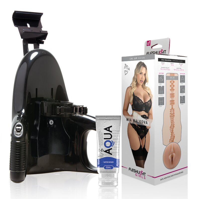 Fleshlight Mia Malkova Vagina Lvl Up + Universal Launch + Lubricante Aqua Quality 50 ml 6 fleshlight mia malkova vagina lvl up universal launch lubricante aqua quality 50 ml