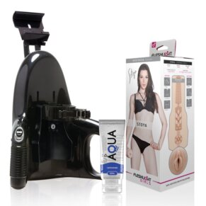 Fleshlight Vagina Stoya Destroya + Universal Launch + Lubricante Aqua Quality 50 ml