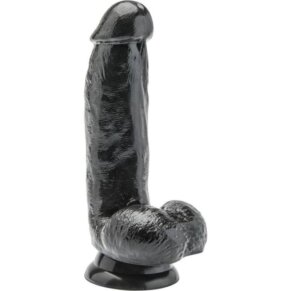 Get Real Dildo 12 cm Con Testiculos Negro 8713221486370