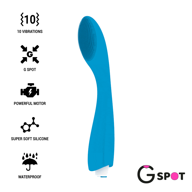 G-Spot Gylbert Vibrador Azul Turquesa 4 gspot gylbert vibrador azul turquesa 8435565907426