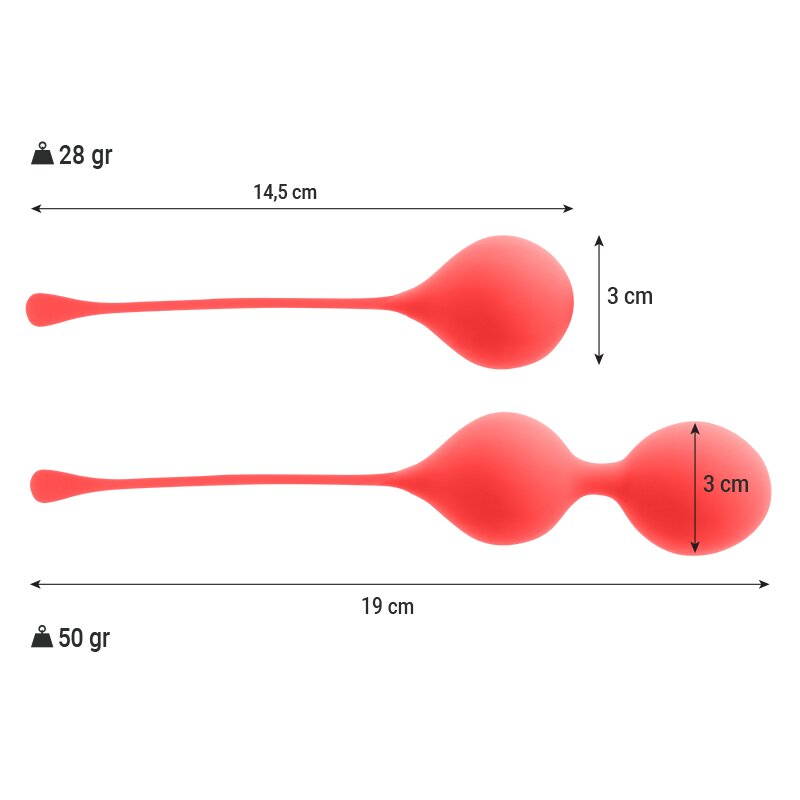 Intense Bolas Kegel Pack Kendall Rojo 6 intense bolas kegel pack kendall rojo 8435565939090
