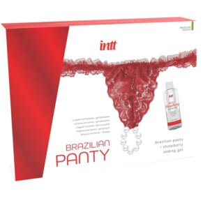 Intt Releases Panty Brasileño Roja Con Perlas Y Gel Lubricante 50 ml 5600781416110