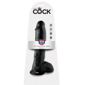 King Cock 10 Pene Realistico Negro 26.5 cm 603912350272