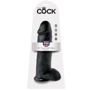 King Cock 12 Pene Realistico Negro 30.48 cm 603912350326