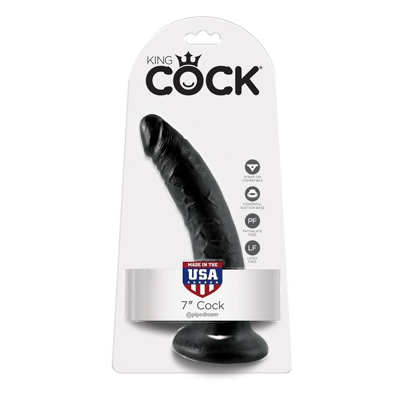 King Cock 7 Pene Negro 17.8 cm 6 king cock 7 pene negro 178 cm 603912349924