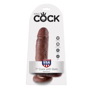 King Cock 7 Pene Realistico Marron 17.8 cm 603912350227
