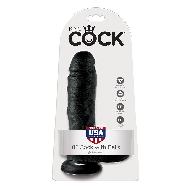 King Cock 8 Pene Realistico Negro 20.3 cm 6 king cock 8 pene realistico negro 203 cm 603912350234