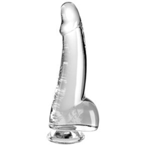 King Cock Clear Dildo Con Testiculos 15.2 cm Transparente 603912774672