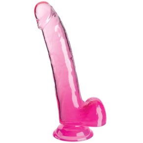 King Cock Clear Dildo Con Testiculos 20.3 cm Rosa 603912775051