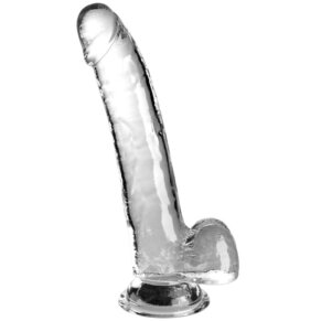 King Cock Clear Dildo Con Testiculos 20.3 cm Transparente 603912774658