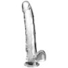 King Cock Clear Dildo Con Testiculos 24.8 cm Transparente 603912774665