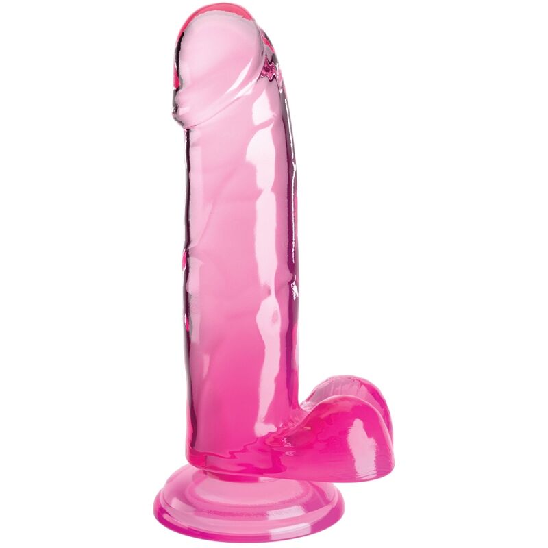 King Cock Clear Pene Realistico Con Testiculos 15.2 cm Rosa 6 king cock clear pene realistico con testiculos 152 cm rosa 603912774979
