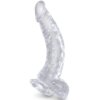 King Cock Clear Pene Realistico Curvado Con Testiculos 16.5 cm Transparente 3 King Cock Clear Pene Realistico Curvado Con Testiculos 16.5 cm Transparente 603912758856