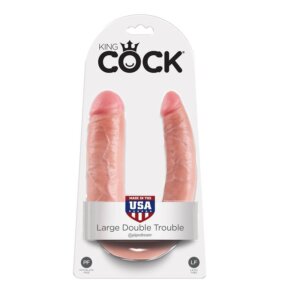 King Cock Dildo Doble Penetración 17.8 cm Natural 603912350128