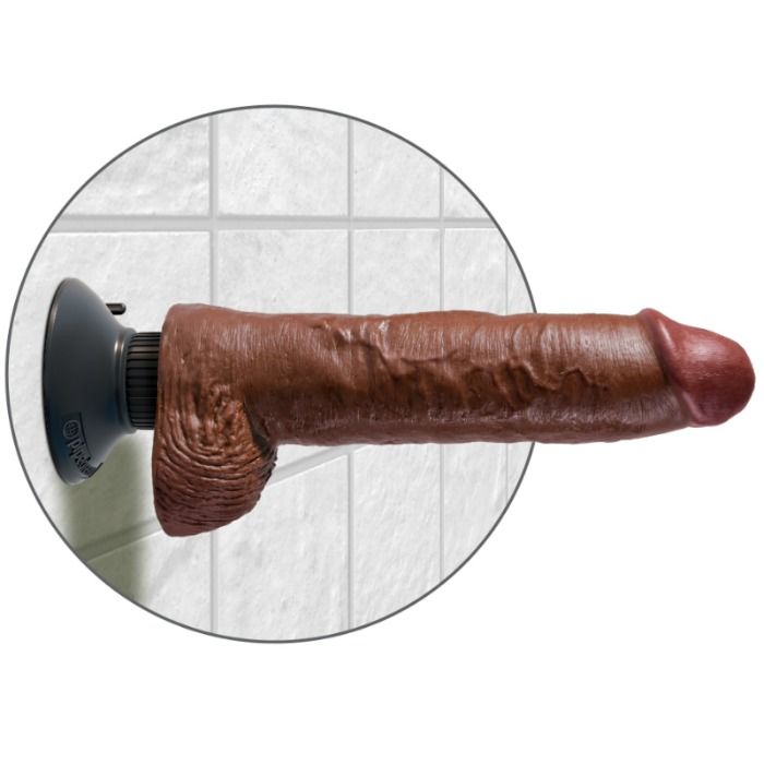 King Cock Dildo Vibrador Con Testiculos 25.5 cm Color Marron 6 king cock dildo vibrador con testiculos 255 cm color marron 603912737813