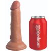 King Cock Elite Dildo Realistico Vibrador & Silicona 15.2 cm Caramelo 603912769395