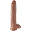 King Cock Pene Realistico Con Testiculos 34.2 cm Caramelo 603912746693