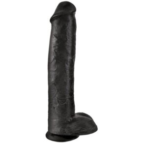 King Cock Pene Realistico Con Testiculos 34.2 cm Negro 603912746709