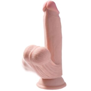 King Cock Plus 3D Dildo Swinging Balls 15.2 cm Natural 603912766295