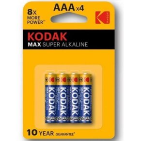 Kodak Max Super Pila Alcalina Aaa Lr03 Blister*4 887930952810
