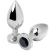 Metal Hard Anal Plug Diamond Negro Small 5.71cm 8435565914158