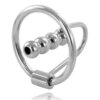 Metal Hard Anillo Glande Con Plug Uretral 30mm 8435565913991