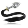 Metal Hard Plug Anal Acero Con Cola 8.89cm 8435565914950