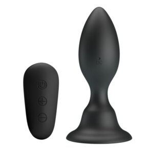 Mr Play Plug Anal Con Vibracion Negro Control Remoto 6959532331820