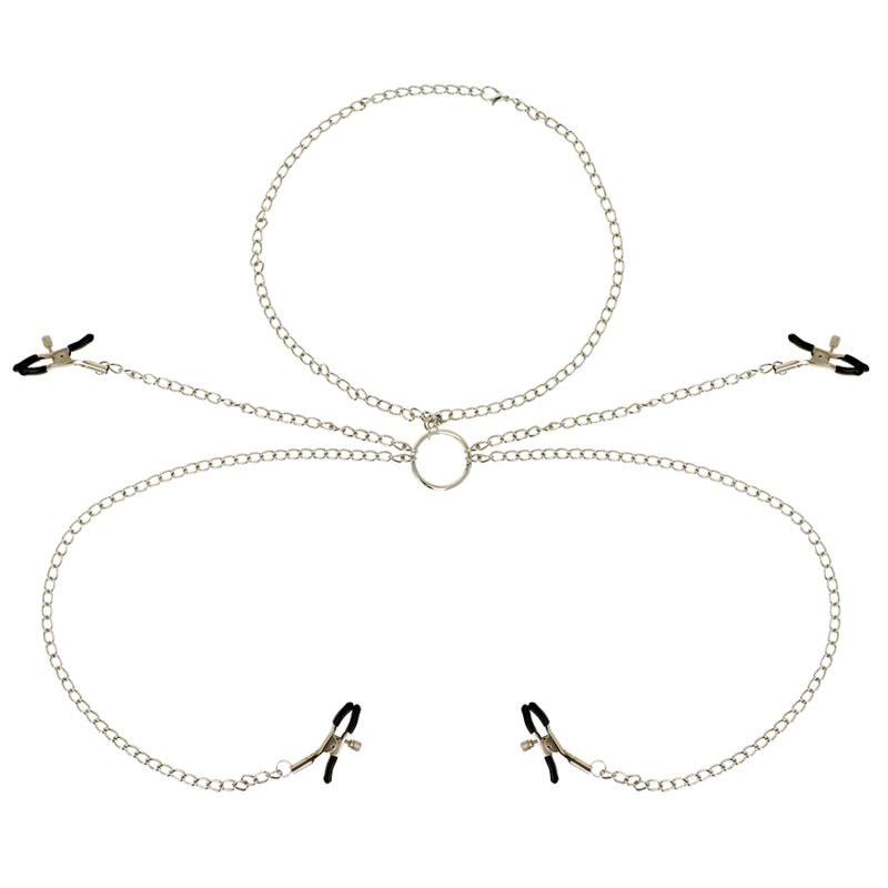 Ohmama Fetish 4 Pinzas Pezones Con Collar De Cadenas 6 ohmama fetish 4 pinzas pezones con collar de cadenas 8435565933036