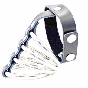 Ohmama Fetish Funda Pene Con Anillos De Metal 8435565933258