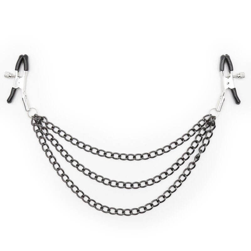 Ohmama Fetish Pinzas Pezones Con Cadenas Negras 6 ohmama fetish pinzas pezones con cadenas negras 8435565933142