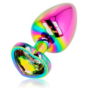 Ohmama Plug Anal Corazón Iridiscente Talla L 8435565937430