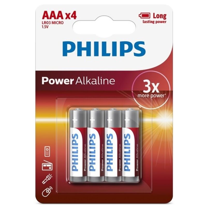 Philips Power Alkaline Pila Aaa Lr03 Blister*4 6 philips power alkaline pila aaa lr03 blister4 8712581549824