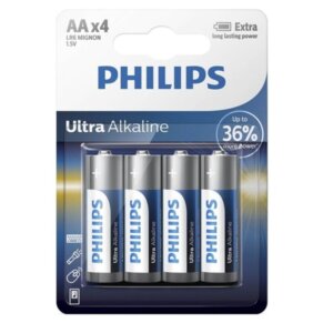 Philips Ultra Alkaline Pila Aa Lr6 Blister*4 8712581550387