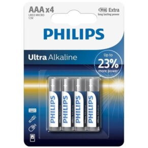 Philips Ultra Alkaline Pila Aaa Lr03 Blister*4 8712581550363
