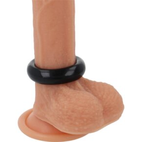 Powering Super Flexible Y Resistente Anillo Pene 3.8cm Pr04 Negro 8435565912536