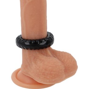 Powering Super Flexible Y Resistente Anillo Pene 4.5cm Pr07 Negro 8435565912567