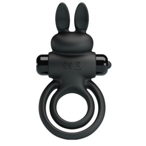 Pretty Love Anillo Vibrador Iii Conejo Para Pene Negro 6959532324082