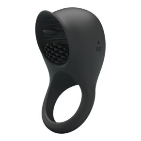 Pretty Love Anillo Vibrador Para Pene Con Lengua Negro 6959532325119