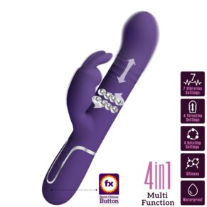 Pretty Love Coale Vibrador Rabbit 4 En 1 Morado 6959532335873