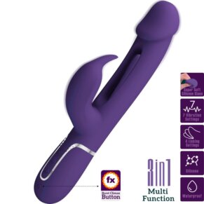 Pretty Love Kampas Vibrador Rabbit 3 En 1 Multifunción Con Lengua Violeta 6959532335965