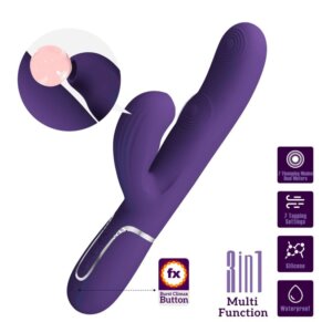 Pretty Love Perlita Vibrador Punto G 3 En 1 Multifunción Morado 6959532335934