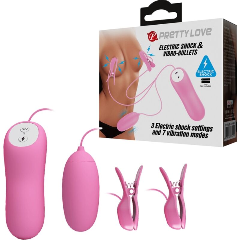 Pretty Love Pinzas Con Vibración Y Eletroshock Rosa 6 pretty love pinzas con vibracion y eletroshock rosa 6959532334142