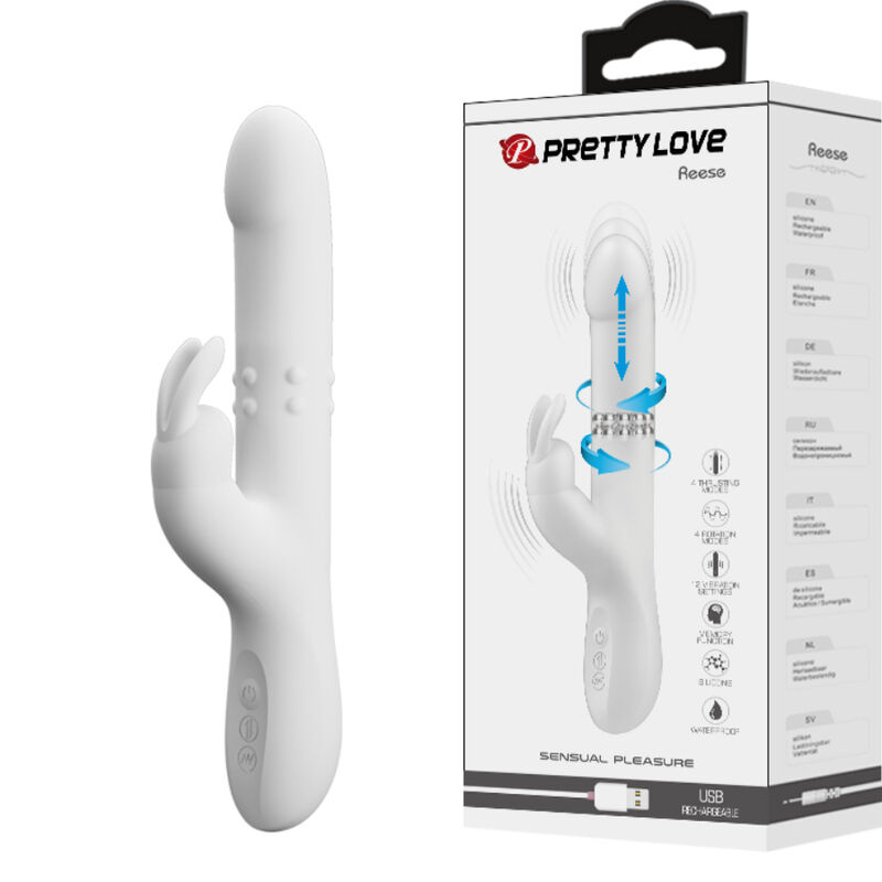 Pretty Love Reese Vibrador Con Rotación Plateado 6 pretty love reese vibrador con rotacion plateado 6959532334012