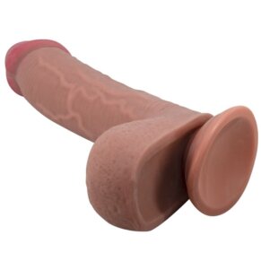 Pretty Love Sliding Skin Series Dildo Realístico Con Ventosa Piel Deslizante Mulato 23.4 cm 6959532360233