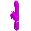 Pretty Love Vibrador Rabbit Multifunción 4 En 1 Mariposa Fucsia 6959532335798