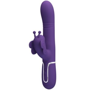 Pretty Love Vibrador Rabbit Multifunción 4 En 1 Mariposa Morado 6959532335811