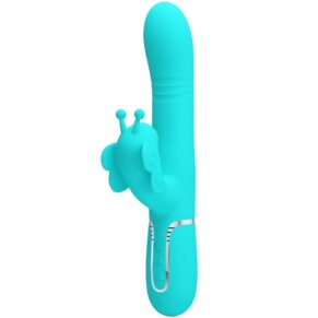 Pretty Love Vibrador Rabbit Multifunción 4 En 1 Mariposa Verde Agua 6959532335804
