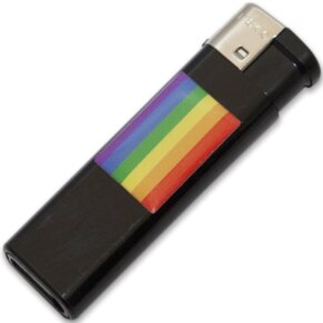 Pride Mechero Negro Con Bandera Lgbt 8412345048302
